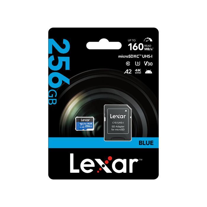 Lexar Blue MicroSDXC UHS-I A2 256GB - Micro SD + Adapter - Image 4