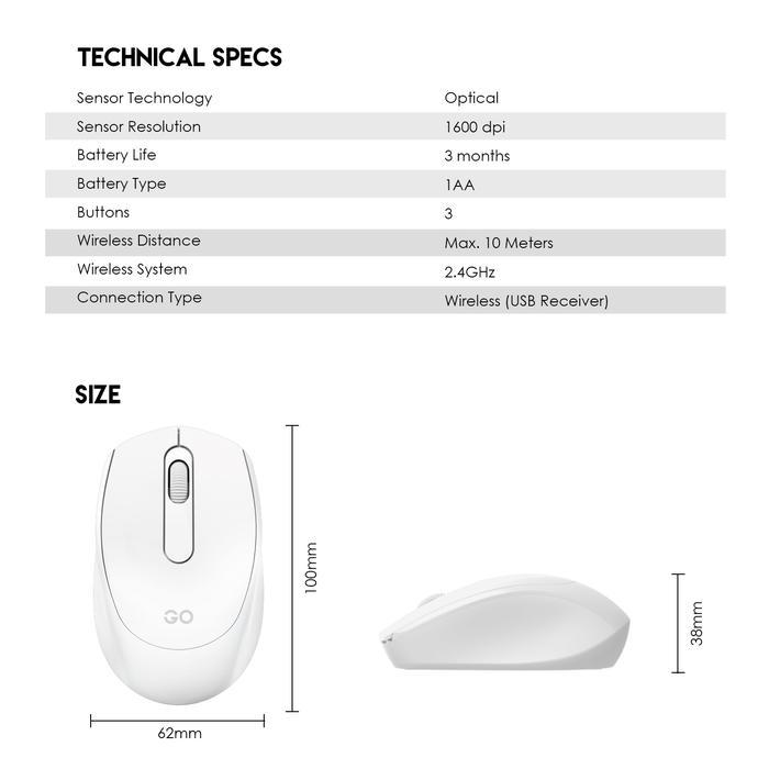 Mouse Wireless Office Fantech GO W603 - Image 5