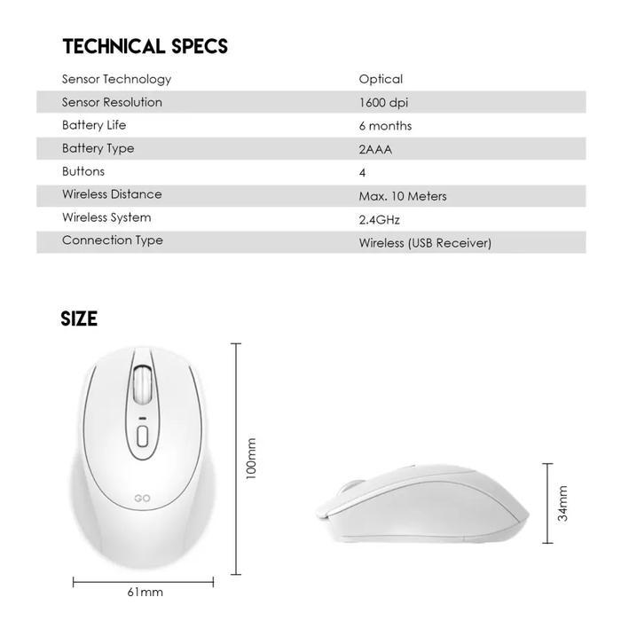 Mouse Wireless Office Fantech GO W191 - Image 5