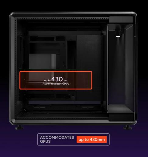 Cooler Master MasterFrame 360 Panorama - Mid Tower Casing with Open Frame Design - Image 3