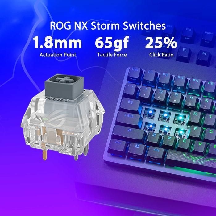 ASUS ROG Azoth 75 Moonlight White Wireless DIY Custom Gaming Keyboard - Image 6