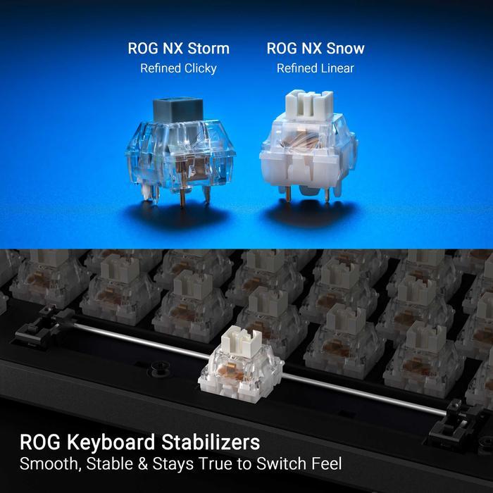 ASUS ROG Strix Scope II 96 Wireless Moonlight Gaming Keyboard, 96% layout - Image 5