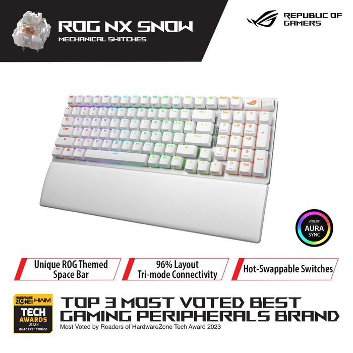 ASUS ROG Strix Scope II 96 Wireless Moonlight Gaming Keyboard, 96% layout - Image 9