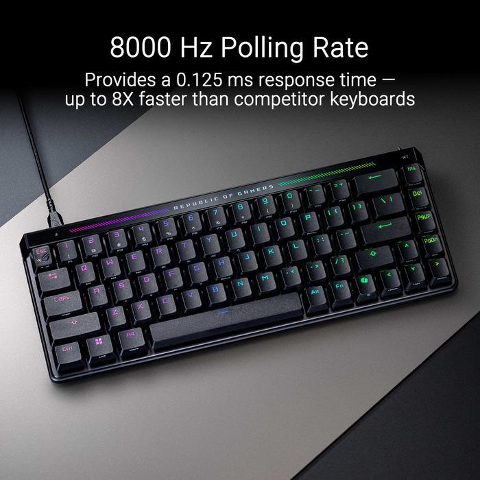 ASUS ROG Falchion Ace HFX 65 Analog Gaming Keyboard, Pre-Lubed ROG HFX Magnetic Switches - Image 3
