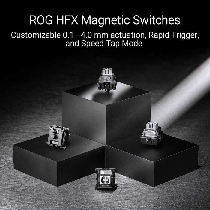 ASUS ROG Falchion Ace HFX 65 Analog Gaming Keyboard, Pre-Lubed ROG HFX Magnetic Switches - Image 7