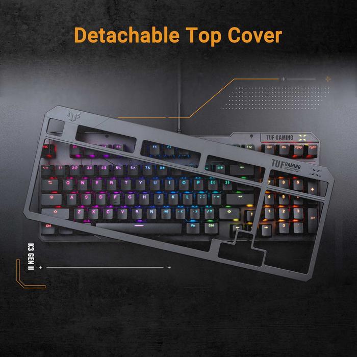 TUF Gaming K3 Gen II Keyboard With Compact 97-Key Layout, Optical-mechanical RGB Switches - Image 6