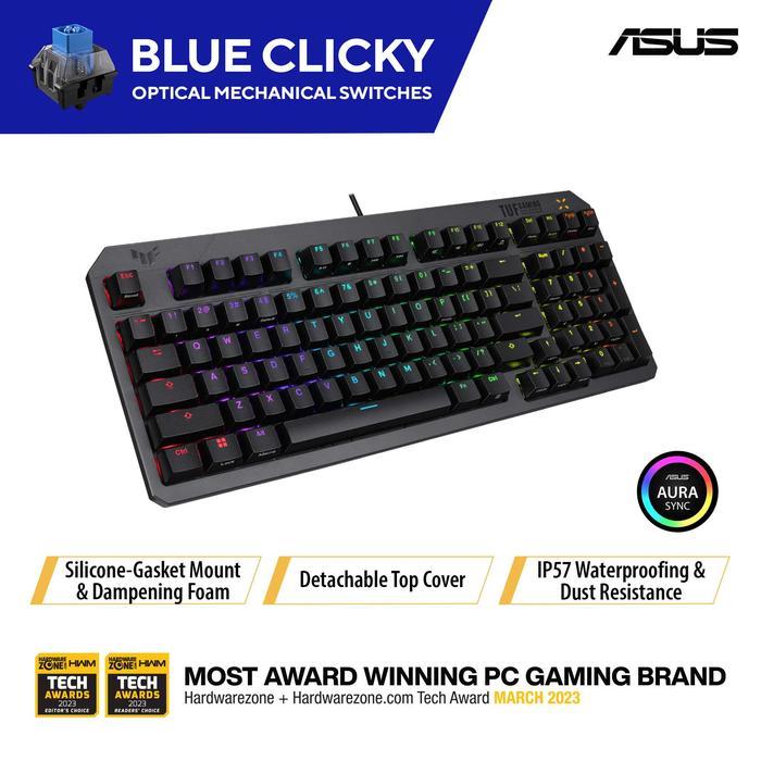 TUF Gaming K3 Gen II Keyboard With Compact 97-Key Layout, Optical-mechanical RGB Switches - Image 7