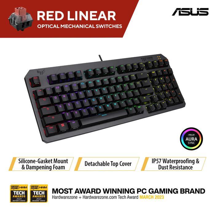 TUF Gaming K3 Gen II Keyboard With Compact 97-Key Layout, Optical-mechanical RGB Switches - Image 8