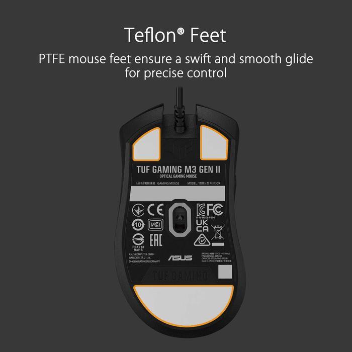 ASUS TUF Gaming M3 Gen II Gaming Mouse, IP56 Dust & Water Resistance - Image 2