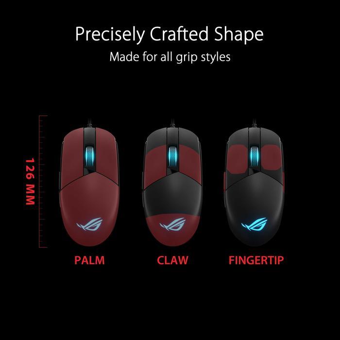 Asus ROG Strix Impact III Gaming Mouse, Semi-Ambidextrous, Wired - Image 2
