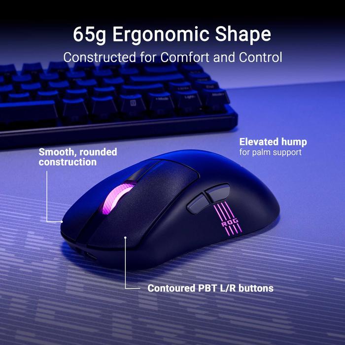 ASUS ROG Keris II Origin Wireless Gaming Mouse, 65g Lightweight, Ergonomic, Swappable Switches - Image 4
