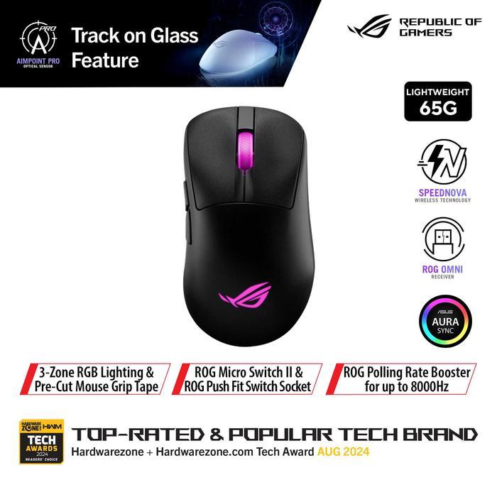 ASUS ROG Keris II Origin Wireless Gaming Mouse, 65g Lightweight, Ergonomic, Swappable Switches - Image 8