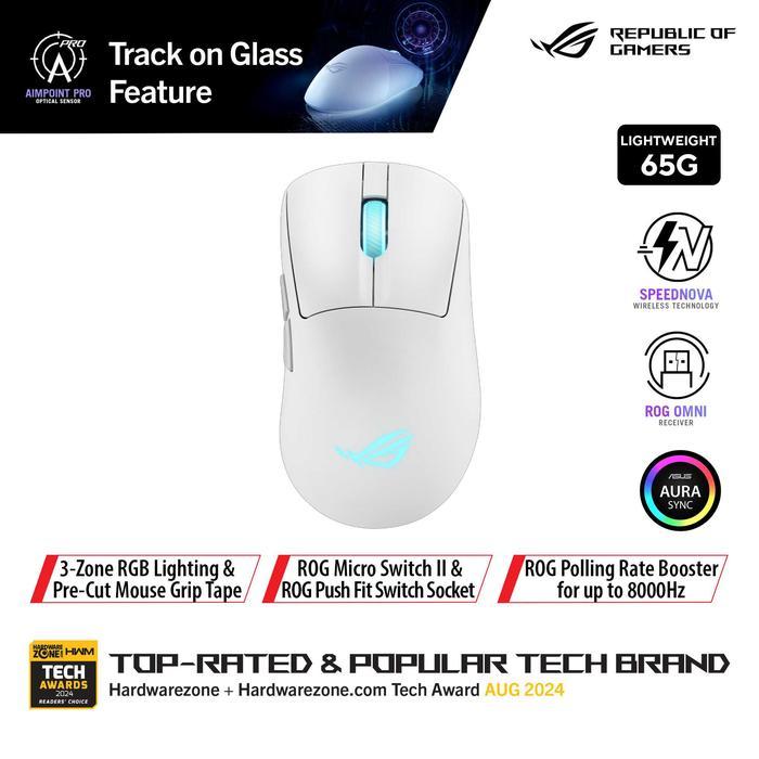 ASUS ROG Keris II Origin Wireless Gaming Mouse, 65g Lightweight, Ergonomic, Swappable Switches - Image 9