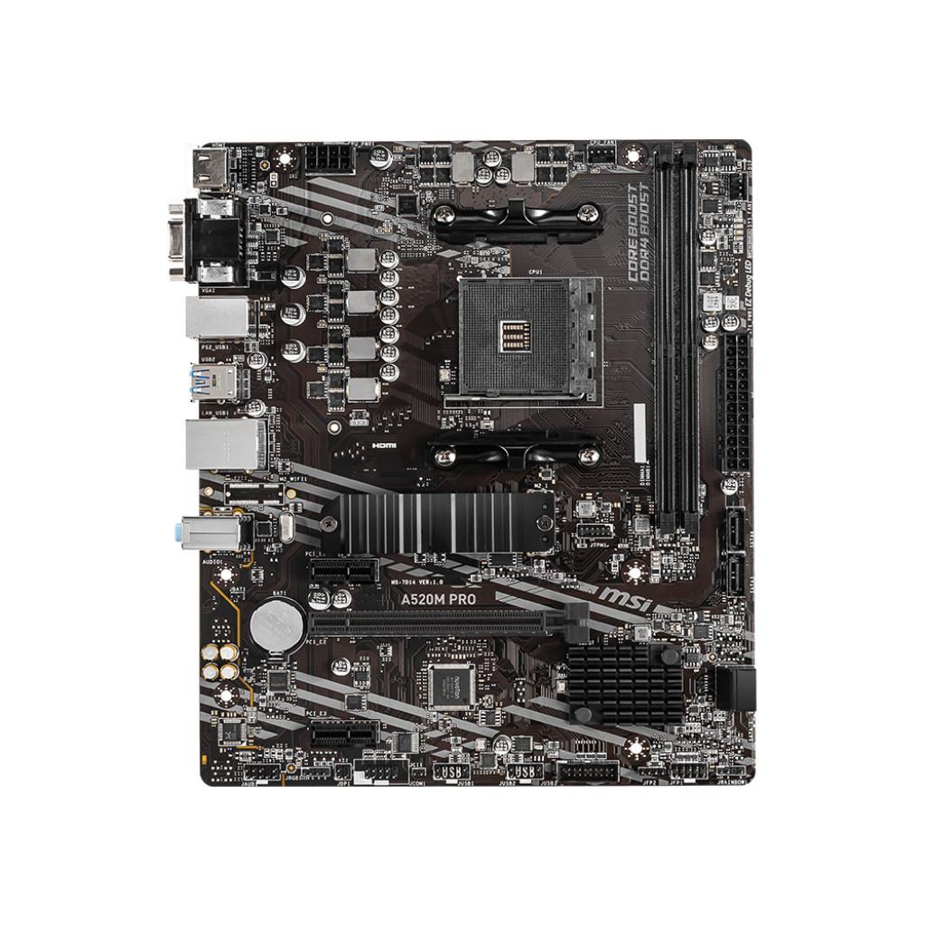 Motherboard MSI A520M Pro (AM4, AMD, A520, DDR4, USB3.2, SATA3) - Image 2
