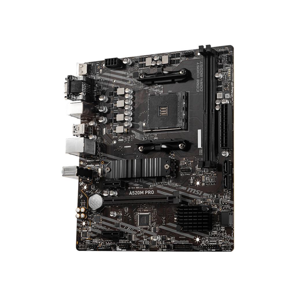 Motherboard MSI A520M Pro (AM4, AMD, A520, DDR4, USB3.2, SATA3) - Image 3