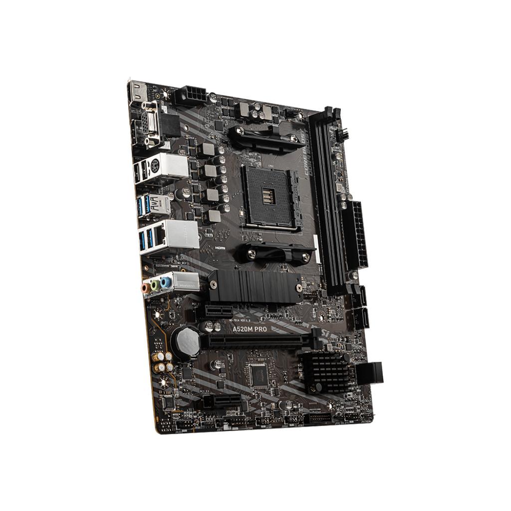 Motherboard MSI A520M Pro (AM4, AMD, A520, DDR4, USB3.2, SATA3) - Image 4