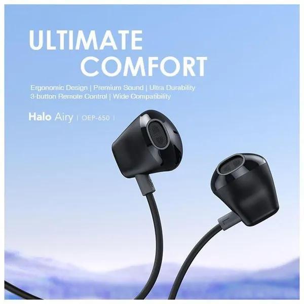 Oraimo Halo Airy OEP-650 Wired Earphone USB Type-C with Mic - Image 2