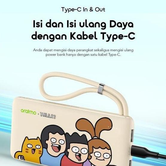 Oraimo x Tahilalats -  Toast 15 Boost OPB-1101 Powerbank 10000mAh with USB Type-C - Image 3