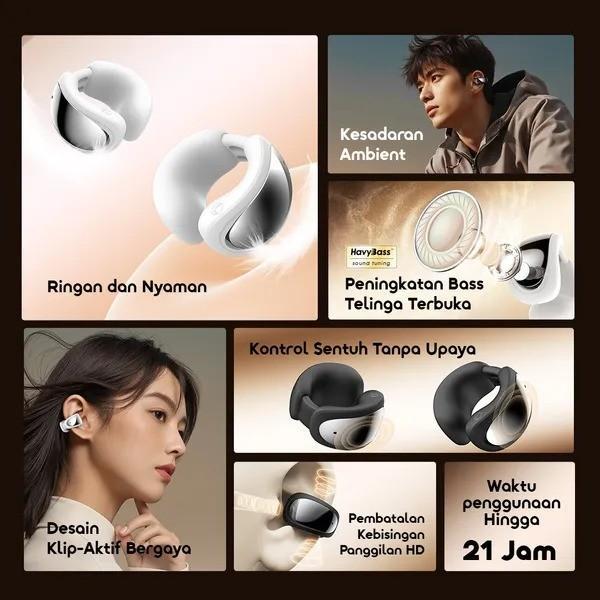 Oraimo Grip OPN-3034 TWS Wireless Bluetooth Open Ear Clip Earphone - Image 4