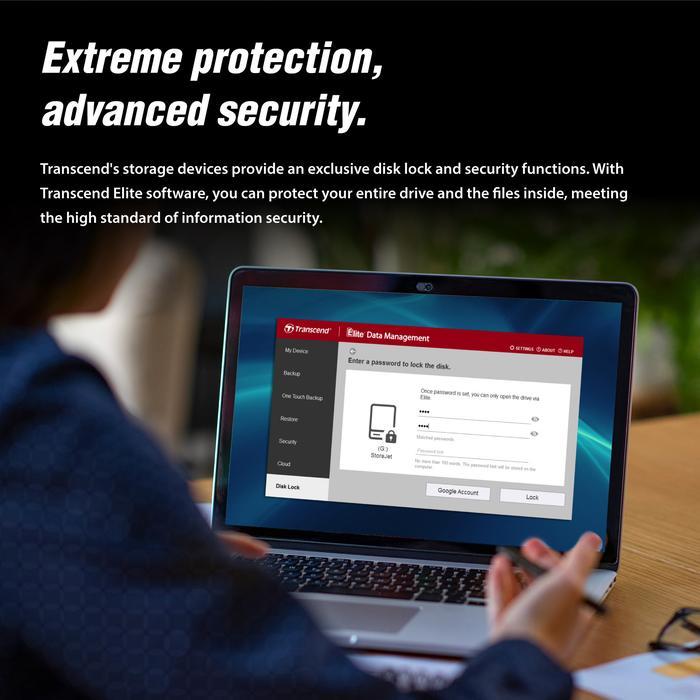 Transcend 25M3C 4TB USB-C 3.1 - HDD / Hardisk / Harddisk External 2.5" Shockproof - Image 8