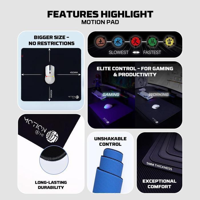 Fantech Motion Pad MMT455 Series Gaming Mousepad 400x450x5mm - Image 8