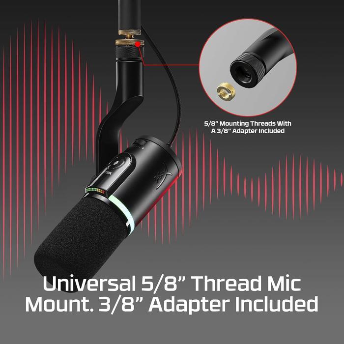 HyperX FlipCast Microphone - USB XLR Dynamic Mikrofon - Image 3