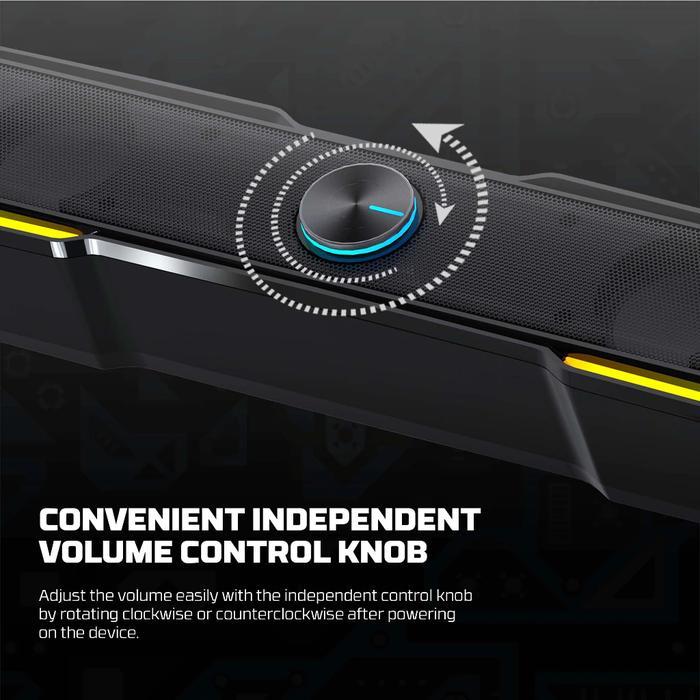 Fantech Beat Bar GS305 Soundbar Gaming Speaker Dual Mode BT 3.5mm USB RGB - Image 3