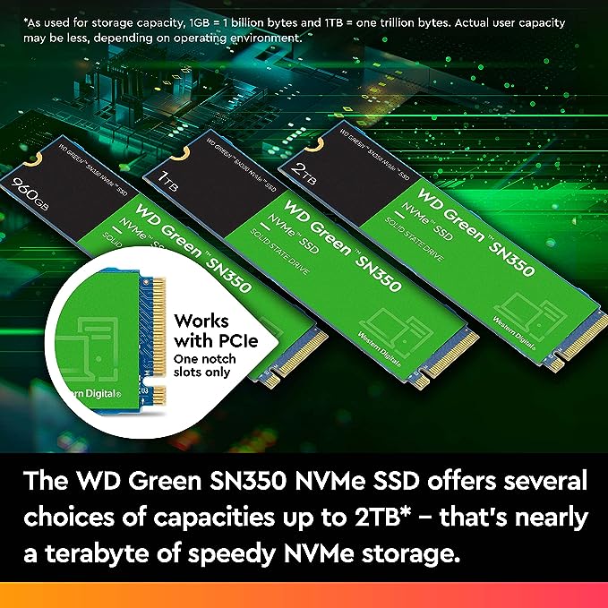 WD Green SSD SN350 M.2 2280 NVMe Pcie Gen3 2TB - SSD 2TB - Image 4