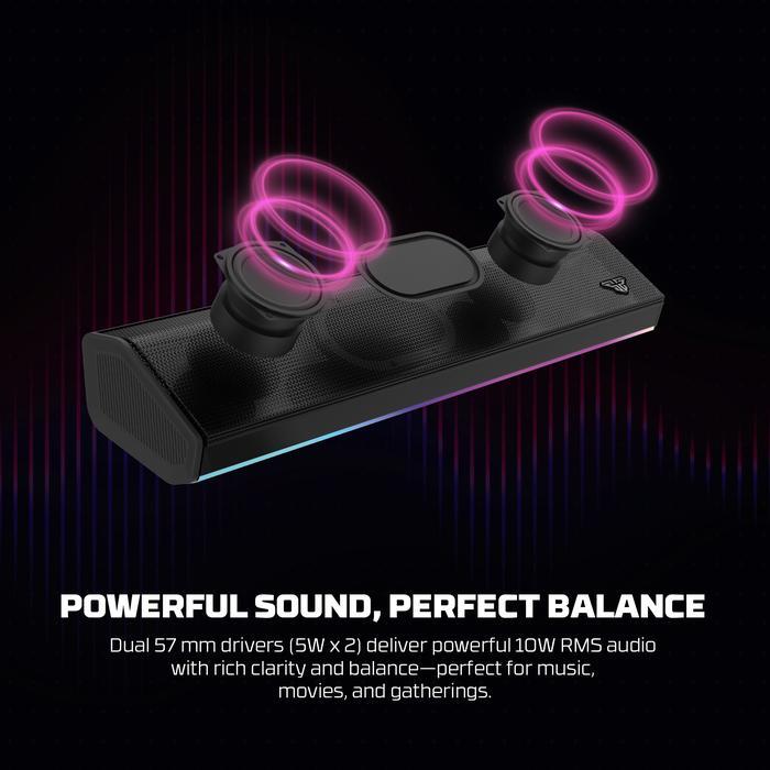Fantech Groove Bar PRO BS162 Speaker Gaming Wireless Bluetooth RGB Soundbar - Image 6