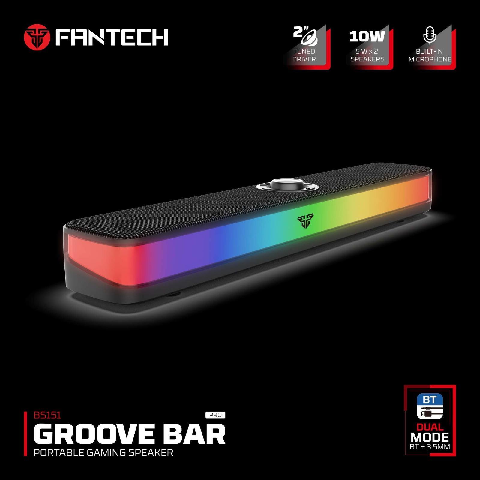 Fantech Speaker Gaming Bluetooth GROOVE BAR BS151 RGB Minimalist portable Super Bass Dual Mode