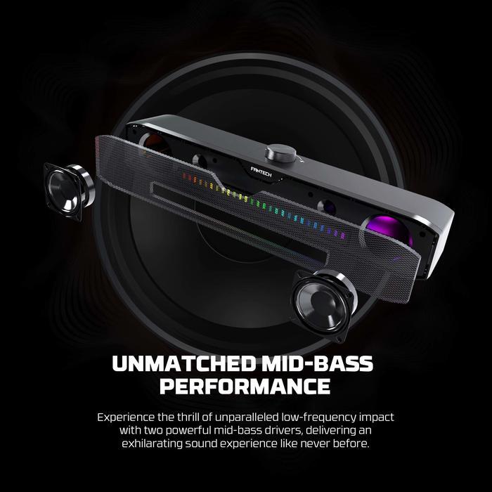Fantech Speaker Gaming Bluetooth GROOVE BAR GS303 RGB Light Bar Minimalist Super Bass Dual Mode - Image 3