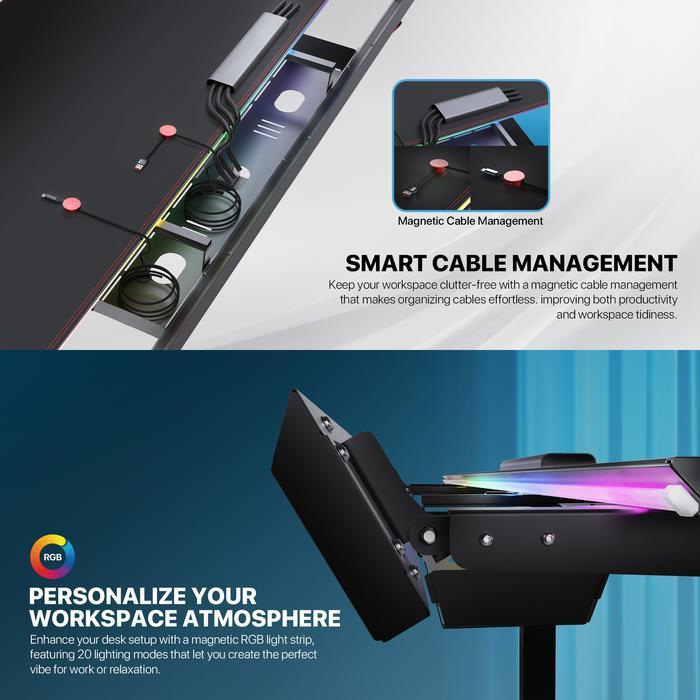 Fantech Workstation Dublin DW114 Electric Adjustable Desk Black - Image 5