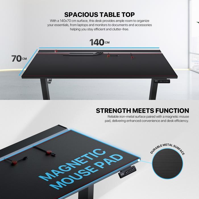 Fantech Workstation Dublin DW114 Electric Adjustable Desk Black - Image 7