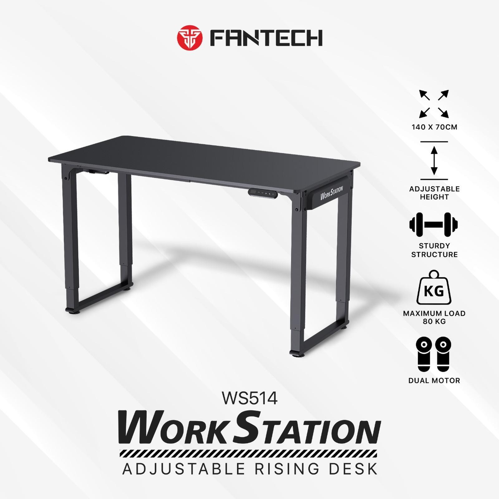 Fantech Meja Komputer Elektrik Adjustable Standing Desk Electric Work Station WS514 Meja Belajar Laptop Naik Turun