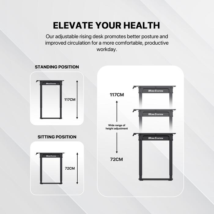 Fantech Meja Komputer Elektrik Adjustable Standing Desk Electric Work Station WS514 Meja Belajar Laptop Naik Turun - Image 8