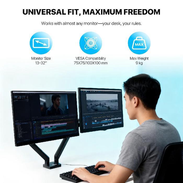 Bracket FANTECH MBD1 Workstation Pro Mount Dual ARM - Image 3