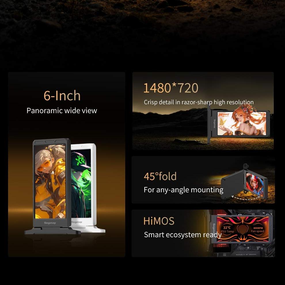 Segotep HiPHANT Secondary Screen- 6 Inch LCD IPS Display - Image 2