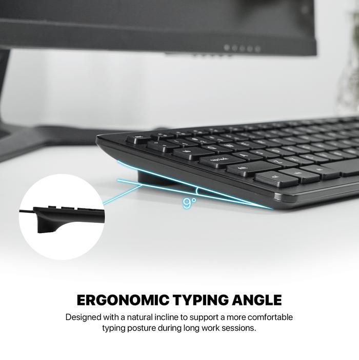 Fantech K214 GO Office Keyboard Kabel USB, Full Size 108 Keys, Silent Typing Ergonomis untuk Kerja & Sekolah, Plug & Play PC Laptop - Image 6