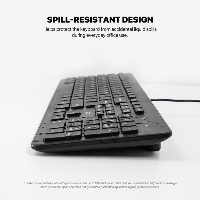 Fantech K214 GO Office Keyboard Kabel USB, Full Size 108 Keys, Silent Typing Ergonomis untuk Kerja & Sekolah, Plug & Play PC Laptop - Image 8