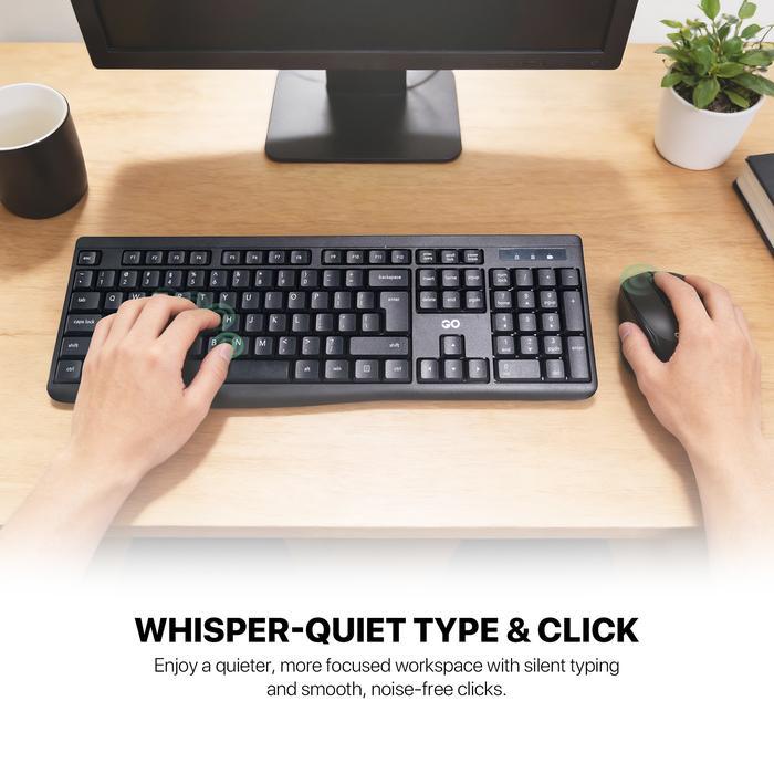 Fantech WK900 GO Wireless Combo Keyboard dan Mouse Silent Key Full Size 104 Keys Mode Hemat Daya Tahan Lama Combo Keyboard Mouse 1600 DPI Koneksi Tanpa Kabel - Image 4