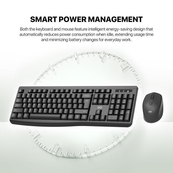 Fantech WK900 GO Wireless Combo Keyboard dan Mouse Silent Key Full Size 104 Keys Mode Hemat Daya Tahan Lama Combo Keyboard Mouse 1600 DPI Koneksi Tanpa Kabel - Image 7