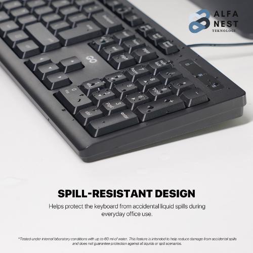 Fantech KM101 GO Office Combo Keyboard Mouse Kabel USB - Image 3