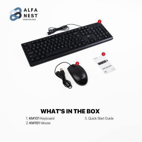 Fantech KM101 GO Office Combo Keyboard Mouse Kabel USB - Image 4