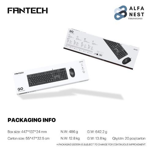 Fantech KM101 GO Office Combo Keyboard Mouse Kabel USB - Image 6