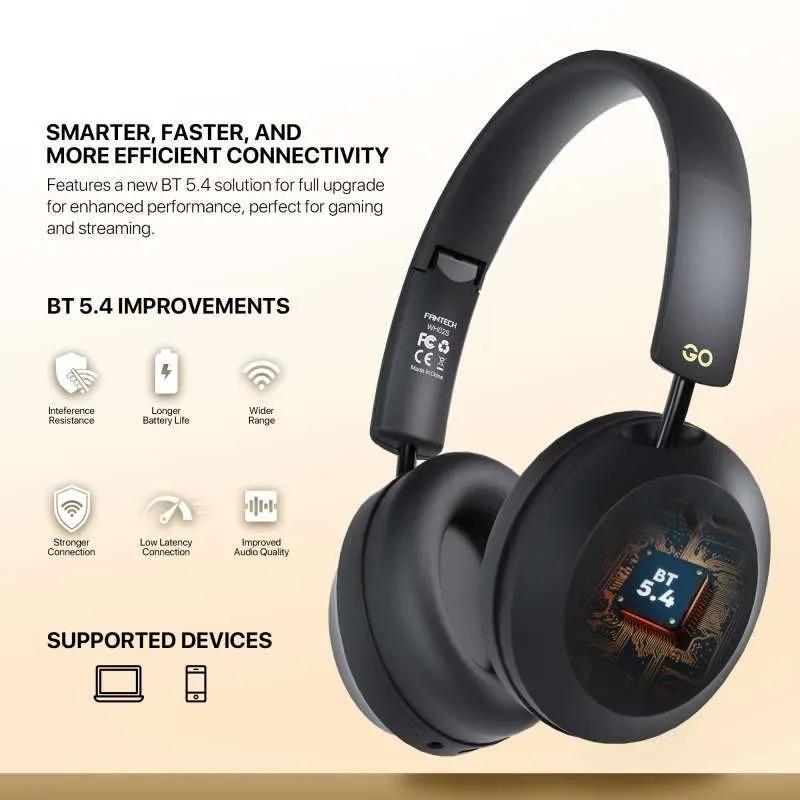 Fantech Headphone Bluetooth Headset Wireless GO AIR WH02s Earphones Headphones - Image 2