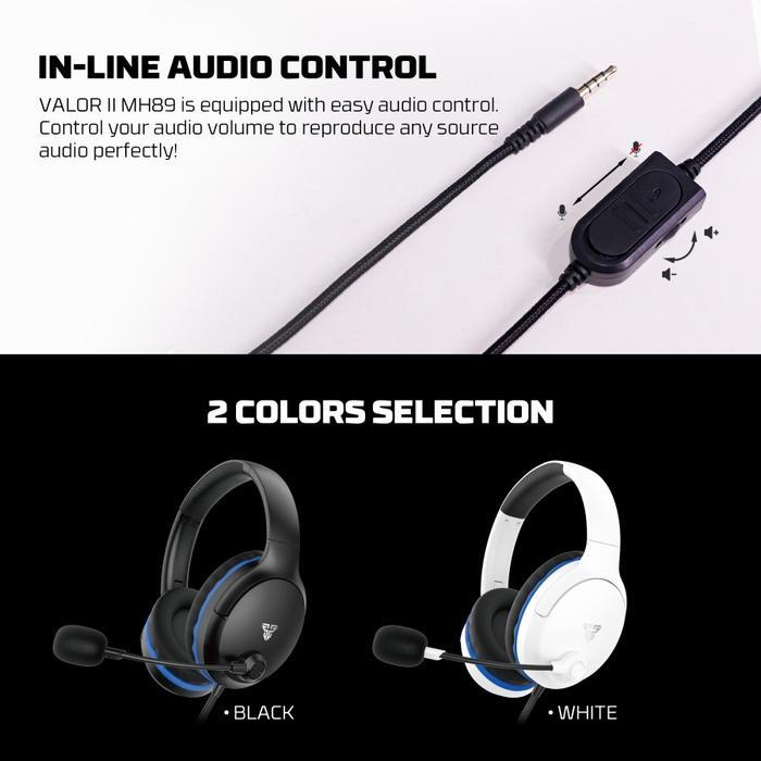 Fantech VALOR II MH89 Headset Gaming PC kabel 3.5mm TRRS Jack Headphone Multi Platform - Image 5