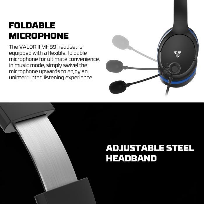 Fantech VALOR II MH89 Headset Gaming PC kabel 3.5mm TRRS Jack Headphone Multi Platform - Image 6