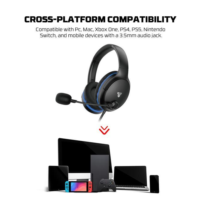Fantech VALOR II MH89 Headset Gaming PC kabel 3.5mm TRRS Jack Headphone Multi Platform - Image 7