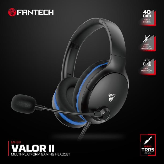 Fantech VALOR II MH89 Headset Gaming PC kabel 3.5mm TRRS Jack Headphone Multi Platform - Image 8