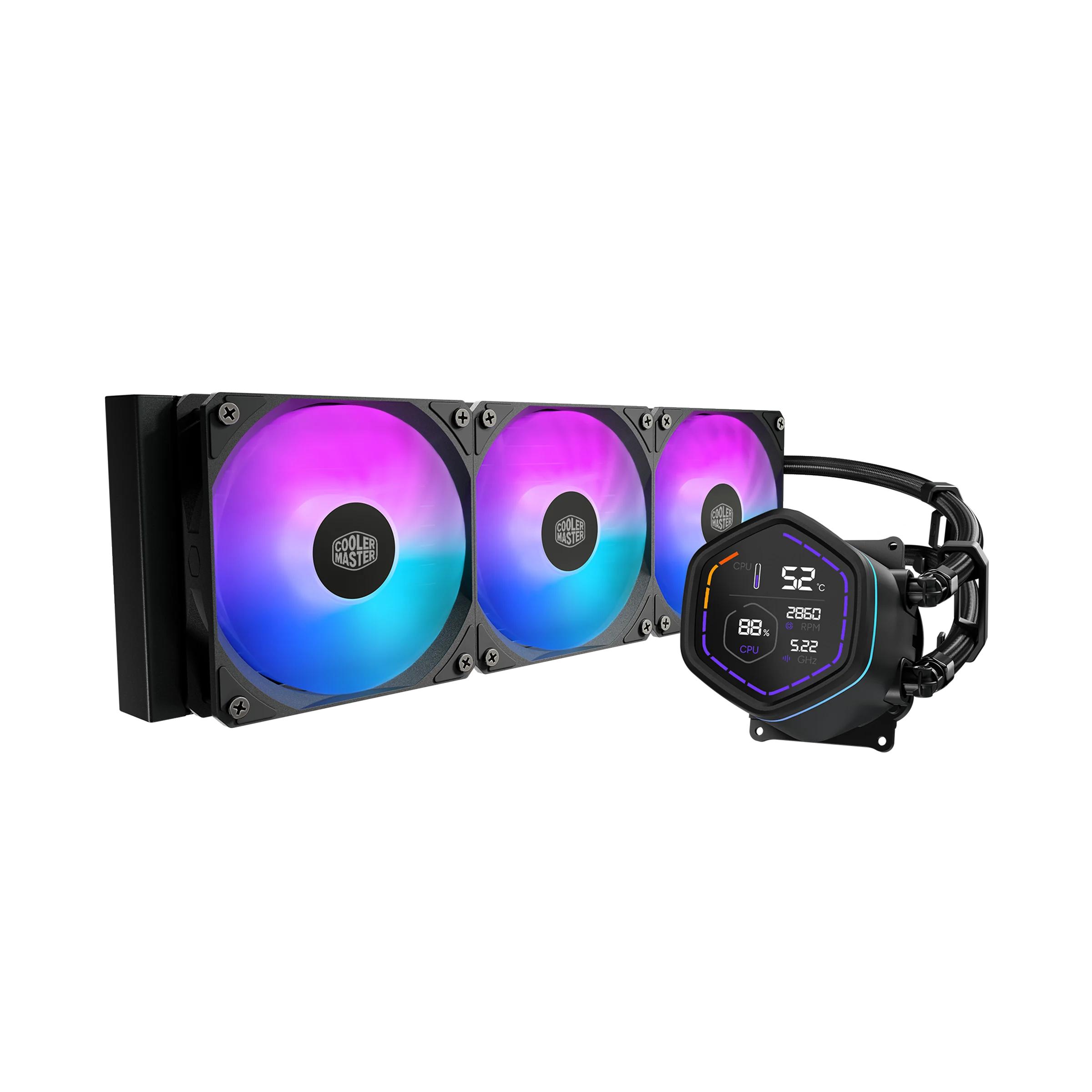 Cooler Master MasterLiquid Core Nex Digital 360 ARGB - CPU AIO Liquid Cooler Fan 360mm with LCD Digital Display - Image 2